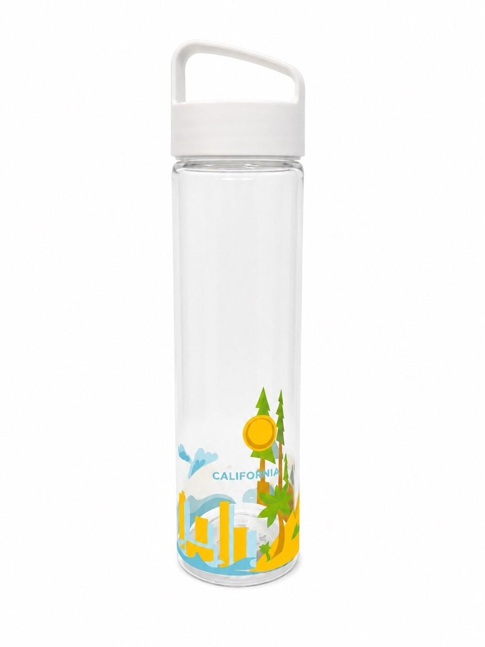 Starbucks Glass Water Bottle California "You Are Here" Reusable 2015 YAH Series